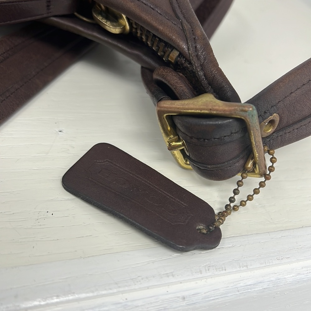 Coach Dark Brown Leather Hobo Bag with Gold Hardware - Picture 6 of 15